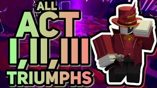 ALL HALLOWEEN ACT TRIUMPHS - ACT I, II & III - Tower Defense Simulator Lunar Overture Event