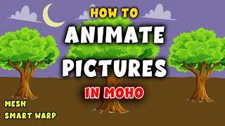 How to animate pictures in Moho - Smart warp - Mesh