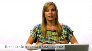 Robert's Rules of Order - How to Avoid the Biggest Robert's Rules Mistakes