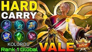 Hard Carry Vale Monster Midlaner - Top 1 Global Vale by KOLORDU - Mobile Legends