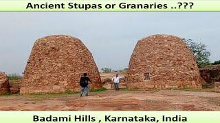 @Badami Fort,  Ancient Stupas or Granaries ?  Badami, Karnataka, India.