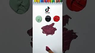 YouTube vs TikTok #colormixing #paintmixing #asmrsounds #art #drawing #artandcraft