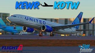 MSFS live | United Airlines | IFly 737 Max 8 | Newark (KEWR)  Detroit (KDTW) #msfs2020