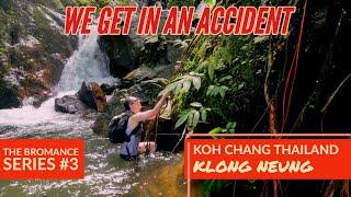 Waterfall and Motorcycle Accident in Koh Chang