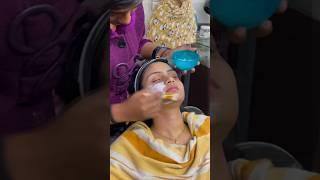 Face Cleanup at parlour #shorts #cleanup #youtubevideos #makeup #beauty #viralvideo