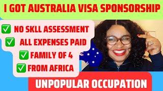 How I Got Australia  sponsorship Job  Visa 482 from Africa for a family of 4 : All expenses paid