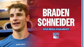 New York Rangers: Braden Schneider Media Availability | September 25, 2023