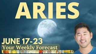 Aries - MAJOR BREAKTHROUGH! EXPECT ENORMOUS CHANGE W/ FULL MOON JUNE 17-23 Tarot Horoscope ️