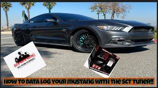 Data logging the mustang with the SCT X4 and auto mafia racing !!