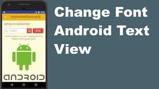 How to Change Font TextView in Android