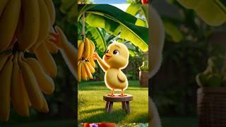  Adorable Yellow Duckling Makes Banana Smoothie!  | #Shorts #Duck #CuteDuck #AI #Cartoon