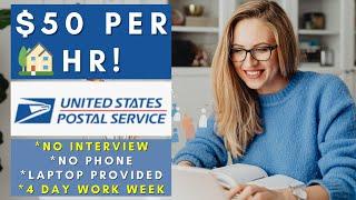 USPS is Hiring Remote! $50 Per Hour | No Interview No Phone Remote Work From Home Jobs 2024