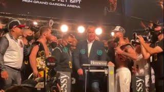 LIVE CANELO ALVAREZ VS CALEB PLANT WEIGH IN FINAL FACE OFF