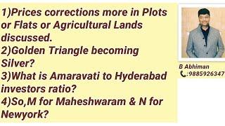 Hyderabad Real Estate Prices Corrections #plots#maheshwaram#amaravathi#newyork