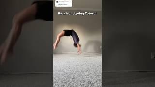 Back Handspring Tutorial 