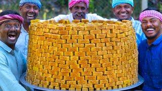 1000 MYSORE PAK | Traditional Mysore Pak Recipe Cooking in Village | Quick & Easy Sweet Recipe