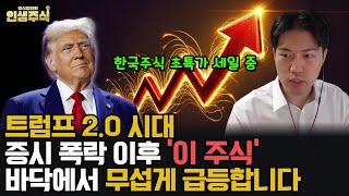 트럼프 2.0 시대 한국주식 초특가 세일 중, 증시 폭락 이후 '이 주식' 바닥에서 무섭게 급등합니다 [인생주식]