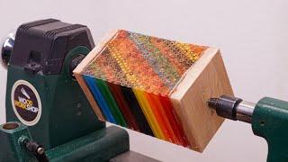 Woodturning - Pencils Rainbow