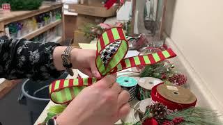 How to create Christmas accent bows to decorate lanterns, mantles, wreaths & more w/ Anna at Dee’s