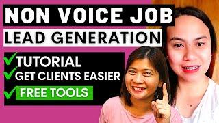 NON VOICE HOME BASED JOB | LEAD GENERATION TUTORIAL | Where to Find clients FAST!