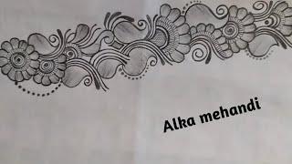 Pencil shading mehandi design ll Alka mehandi