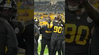 T.J. Watt invited Joey Porter into the pregame huddle #steelers #nfl #shorts