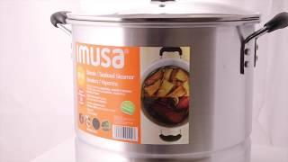 IMUSA  USA Aluminum Steamer with Glass Lid and Removable Rack (Product Information)