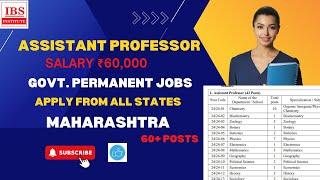 Shivaji University Kolhapur Recruitment 2024 | Assistant Professor Vacancy | Salary 60000