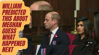 PRINCE WILLIAM PREDICTED THIS ABOUT MEGHAN ..GUESS WHAT! #meghanmarkle #princewilliam #meghan