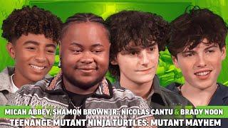 TMNT Mutant Mayhem Cast Interview: Nicolas Cantu, Micah Abbey, Brady Noon, Shamon Brown Jr.