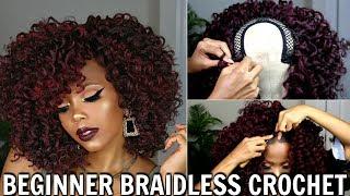 ONLY $21 FASTEST BRAIDLESS CROCHET + U PART WIG HACK | NO TENSION BEGINNER CROCHET METHOD |TASTEPINK