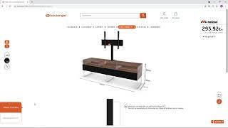 Meliconi TV cabinet configurator in Interactive 3D on Boulanger eCommerce