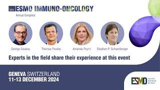 ESMO Immuno-Oncology 2024 Congress Experts in the field invite you to share your research.