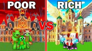 Mikey DEMON Kindgom vs JJ ANGEL Kingdom Survival battle in Minecraft (Maizen)