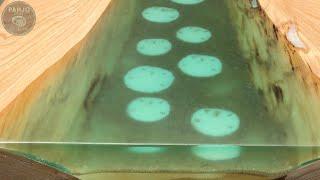 How to Make an Ocean Resin Table with a Glowing Epoxy River