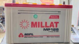 Millat battery MP125  MIPL 15plates 12V88AH