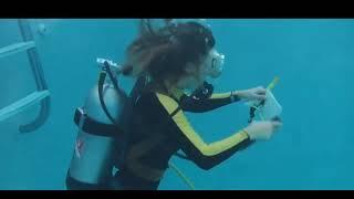 scuba diving girl