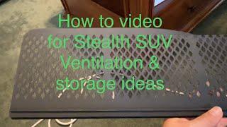 SUV stealth truck camping Ventilation and Storage ideas! (Finished truck at end)