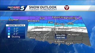 TIMELINE: Winter weather moving into Oklahoma this week