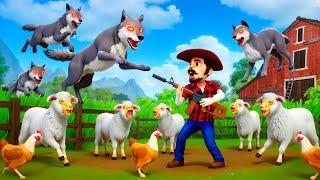 Wolf Attack on Farm! Hunter’s Brave Mission to Save Farm Animals in an Epic Rescue Adventure