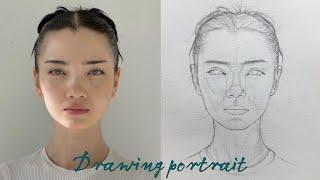 How to draw a portrait (draw with me)