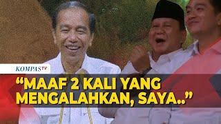 Senyum Prabowo & Gibran Saat Jokowi Bilang: Mohon Maaf 2 Kali yang Mengalahkan Prabowo, Saya!