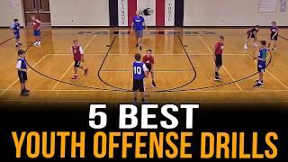 5 Best Drills For Youth Basketball Offense | Small Sided Games To Teach Offensive Concepts Ages 9-14