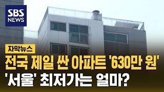 전국 제일 싼 아파트 '630만 원'…서울 최저가는 얼마? (자막뉴스) / SBS