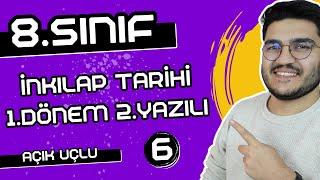 8.Sınıf İnkılap Tarihi 1.Dönem 2.Yazılı | AÇIK UÇLU SORULAR