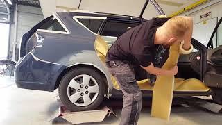 Masking a car for painting