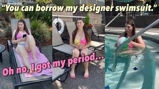 STRICT MOM WON'T LET HER SWIM ** FULL ANA NATALIA TIKTOK POOL SERIES **