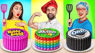 Me vs Grandma Cooking Challenge | Cake Decorating Best Challenge by Turbo Team