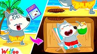 I Built a SECRET ROOM on The Beach! Wolfoo Funny Stories for Kids + More | Wolfoo Channel