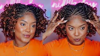 Natural Hairstyle Tutorial | Flat-Twist Braid & Curl + DIY Trim!!